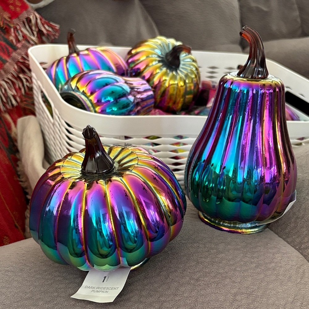 Target Iridescent Pumpkin and Gourd Lanterns (2 total)